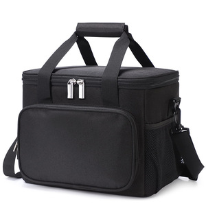 Gray Luxury Large Foldable Portable Insulated Waterproof Lunch Bag Soft <strong>Cooler</strong> Tote Oxford <strong>Material</strong> Custom Large <strong>Cooler</strong> Bag 15L - Product Image 3