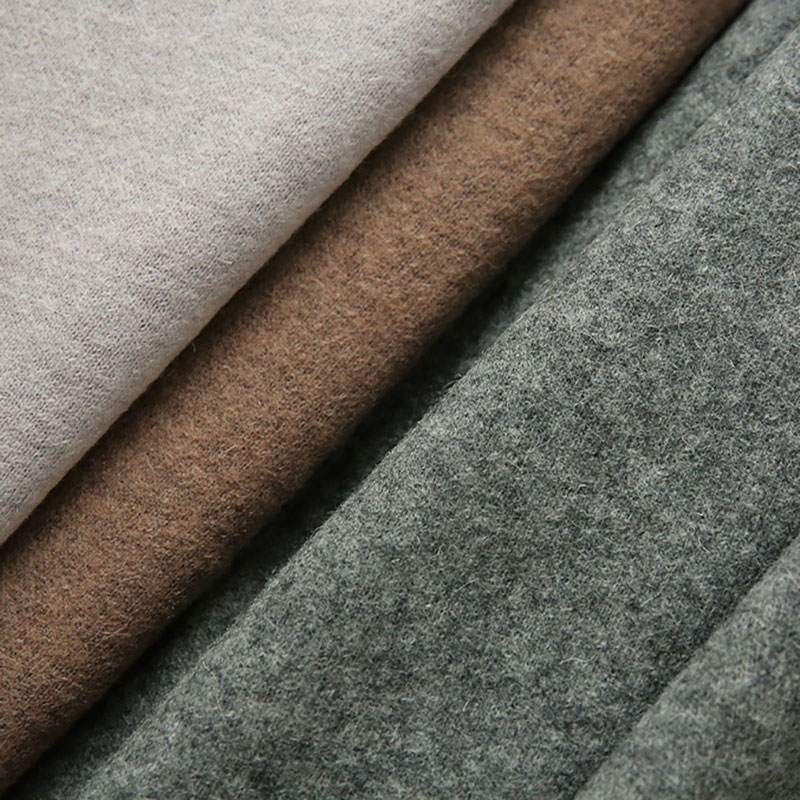 Warm Double Sided 380gsm 80 Wool 20 Nylon Woolen Fabric for Clothing