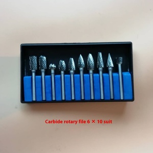 6mm Shank 10PC <span class=keywords><strong>Carbide</strong></span> quay tập tin vonfram thép mài đầu chế biến gỗ khắc phay cắt điện khoan bit - Product Image 5