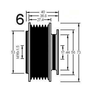 Dispositivo de rueda libre del alternador compatible con VOLVO S80 I 2.0 T Gasolina (KW: 132, HP: 180) de 12-1999 a 07-2006 KUHNER - Product Image 3