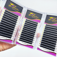 Extension de cils fournit des extensions de cils en vison noir mat pour l'extension de cils de volume individuel avec des cils individuels faciles à ventiler
