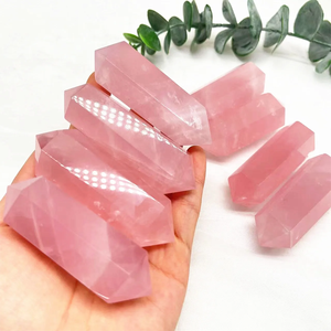 Cristalli Naturali all'Ingrosso Kindfull, Pietre Curative, Punte di Quarzo Rosa 6-9cm, Bacchette Spirituali - Product Image 2