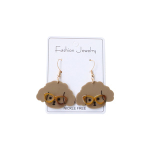 Orecchini Pendenti a Forma di Cagnolino <span class=keywords><strong>Barboncino</strong></span> con Occhiali, in Acrilico, Stile Cartone Animato, Gioielli a Tema Animale Domestico, Regalo per Donne e Ragazze - Product Image 6