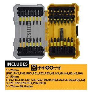Kezhide Impact Driver Bit Set 35Pcs 75mm <b>Extension</b> <b>Rod</b> Yellow Case - Product Image 2