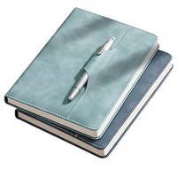 Nouveau style – Couverture en similicuir effet peau – Bloc-notes d'affaires et de bureau – Édition exclusive pour entreprises – Logo imprimé – Emplacement pour stylo