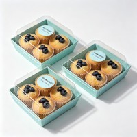 Boîtes alimentaires en gros pour gâteaux, boîtes personnalisées de haute qualité pour snacks avec couvercle transparent, boîtes à gâteaux de lune