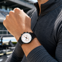 Montre à quartz pour homme, boîtier en acier inoxydable, bracelet en cuir véritable, montre-bracelet décontractée pour homme