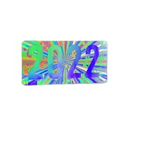 Autocollants adhésifs cosmétiques en PET avec logo personnalisé en 3D, design gratuit, superposition holographique argentée, pour dentifrice, rouge à lèvres, lotion