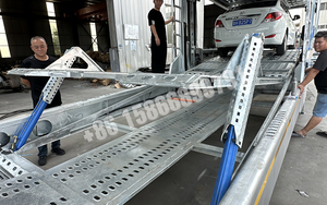 Nouvelle semi-remorque porte-voiture à vis galvanisée à 8 places de conception européenne à 2 axes avec décanteur de pneus pour le marché russe - Product Image 6
