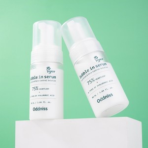 Oddniss Sérum Bulle Végétalien 90ml 75% Eau de Heartleaf 10% Acide Hyaluronique Aloe Vera Tea Tree Anti-Âge Apaisant Hydratation Profonde - Product Image 2