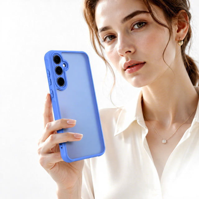 For Samsung Galaxy A17/A57/A37 5G TPU PC Material Semi Transparent Matte Anti Fingerprint Solid Color Fundas