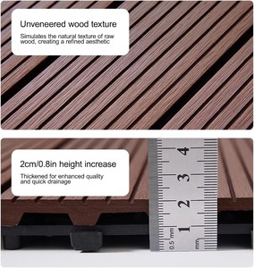 Carrelage de sol WPC carré emboîtable moderne de haute qualité, texture granit, marbre, pierre calcaire, lisse, imperméable, écologique, pour extérieur - Product Image 3