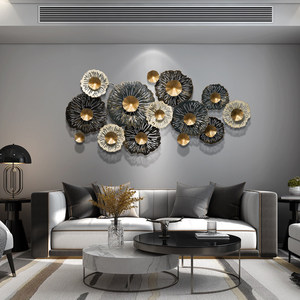 Arte de Pared Metálico 3D de Lujo Ligero, Decoración Abstracta de Flores de Hierro para el Hogar, Sala de Estar, <span class=keywords><strong>Estilo</strong></span> Art Deco, Decoración Artística Colgante de la Naturaleza - Product Image 5