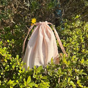 Promotional Organic Cotton <b>Drawstring</b> <b>Pouch</b> Recyclable Cotton Dust Bag With Printed Ribbon - Product Image 6