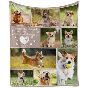 <span class=keywords><strong>Manta</strong></span> Personalizada con Foto de Perro, <span class=keywords><strong>Manta</strong></span> de Franela con Estampado de Cara de Mascota, para Amantes de los Perros, Regalo de Cumpleaños o Día del Padre - Product Image 4