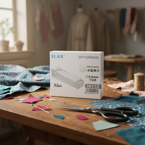 ด้ายเย็บผ้าอิลัน 0.8 มม. 15 ม. แบบคริสตัล 32 ชิ้น - Product Image 3