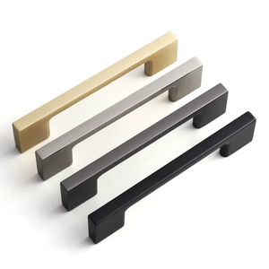 Poignées de meuble modernes en or mat, poignées de tiroir carrées en Zamak massif, poignées en forme de C pour armoire, cuisine, commode, quincaillerie de meubles - Product Image 2