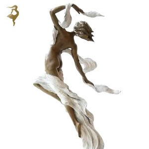 Scultura della statua della ragazza danzatrice di bellezza nuda nuda in stile occidentale moderna in bronzo - Product Image 5