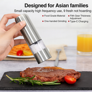 <span class=keywords><strong>Moulin</strong></span> à épices en acier inoxydable de qualité commerciale robuste, <span class=keywords><strong>moulin</strong></span> à sel et à <span class=keywords><strong>poivre</strong></span> rechargeable réglable pour les restaurants - Product Image 3