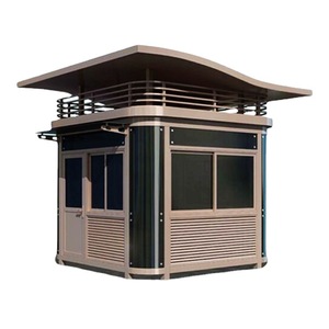 Steel Structure Sentry <b>Box</b> Double Roof Modern Design Guard House <b>Security</b> Booth - Product Image 1