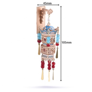 Aimant de réfrigérateur en métal de style chinois, nouveau design personnalisé, pagode traditionnelle, tour de luxe - Product Image 1