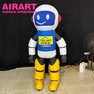 Piccolo <span class=keywords><strong>Robot</strong></span> Gonfiabile Decorato con Cartoni Animati, Mascotte <span class=keywords><strong>Robot</strong></span> Gonfiabile per Pubblicità - Product Image 3