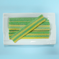 Bulk snoep groothandel OEM/ODM aangepaste private label zure strips snoep gemengde fruit smaak zachte strips kauwgom snoep