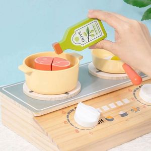 Ensemble de cuisine en bois pour enfants, casseroles, poêles, assiettes, jouet éducatif pour la cuisine, design créatif et mignon pour les tout-petits, garçons et filles de 3 ans et plus - Product Image 3