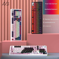 Teclado Mecánico HJSDZHI H102 de 102 Teclas, Tri-Modo, Intercambiable en Caliente, Estructura Gasket, Retroiluminación RGB, 4000mAh, para Juegos y Oficina