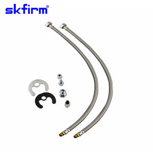 SKfirm Rétro Classique Robinet de Cuisine Monté sur Pont 3 Voies <span class=keywords><strong>Cuivre</strong></span> Brossé Double Poignée Monotrou Céramique Contemporaine - Product Image 5