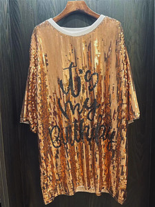 Vestido camisero informal brillante para mujer, traje brillante con letras brillantes de It's MY Birthday - Product Image 5