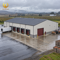 Entrepôt de machines agricoles en structure métallique, bâtiment métallique préfabriqué pour l'agriculture, atelier de stockage d'équipements