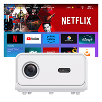 Proyector de TV Inteligente 4K Android 14 con WiFi, 1200 ANSI Lúmenes Reales, Motor Sellado Antipolvo, Enfoque Automático, Diseño Portátil