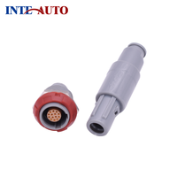 Boîtier en plastique électrique pour assemblage de câbles, pour connecteurs 4 à 26 broches, série 1P 2P, boîtier gris, écrou rouge, protection anti-courbure