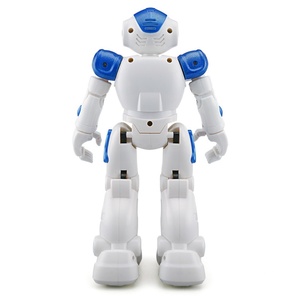 SJY-R2 Robot de Control Remoto Inteligente de Plástico Azul con Chasis Deslizante de Cuatro Ruedas, Distancia de Control de 10 m, Gestos Programables Inteligentes - Product Image 3