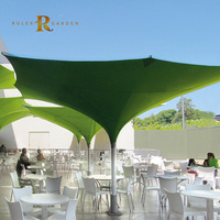 Parasol Tulipe Électrique en Aluminium avec Impression de Logo pour Extérieur, Jardin, Restaurant, Bord de Mer, Café, Auvent Pliant Motorisé