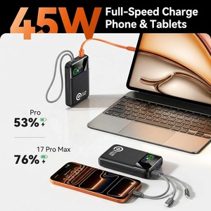 Chargeur de batterie portable de haute qualité 45W, Power Bank 20000mAh, <span class=keywords><strong>Powerbank</strong></span> PD <span class=keywords><strong>19v</strong></span>, Power Bank pour ordinateur portable avec écran LED, câble USB C - Product Image 2