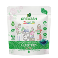 En stock, capsules de lessive non bio 17g, capsules de lavage à double couche, 3 en 1, extra grandes, détergent en capsules, écologiques