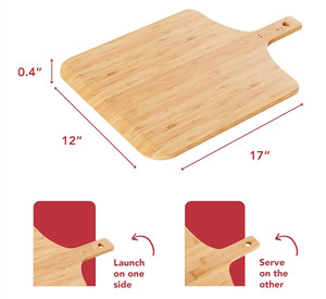 Soporte Grande Multicapa Perforado para Bandeja de <span class=keywords><strong>Pizza</strong></span>, Juego de Soportes Antiadherentes de Bambú para Pala de <span class=keywords><strong>Pizza</strong></span>, para Cocina y Restaurante - Product Image 2