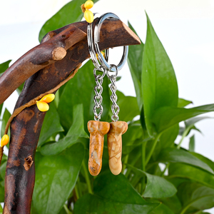 High Quality Mini <b>Crystal</b> Dildo Cut Penis Yoni Wand Keychain - Product Image 4