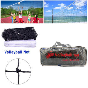 Filets de volleyball portables extérieurs de taille réglementaire 9.5*1.0m filet de jeu de balle de cornichon avec sac de transport - Product Image 5