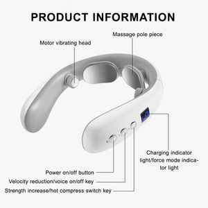 Mesin terapi pijat nyeri serviks elektrik Mini, alat pemijat leher elektrik dengan panas 10 mode, alat penghilang Lelah otot - Product Image 6