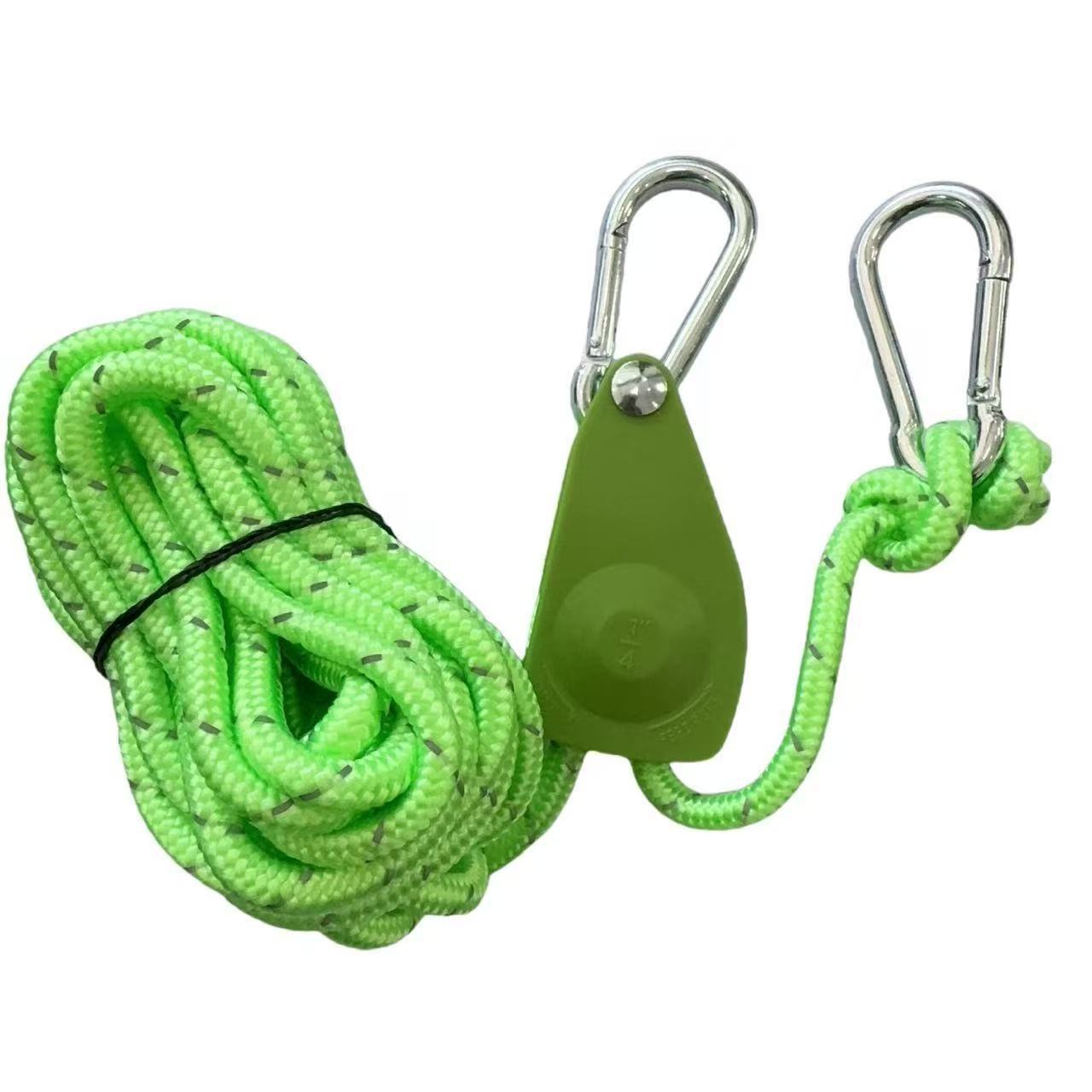 Poulie métallique verte 6 mm x 5 m