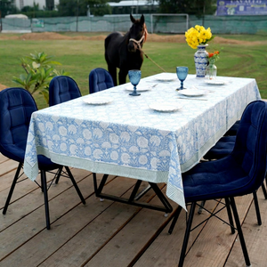 Camino de Mesa de Algodón Mehfil Ecológico de Lujo, 3mm de Grosor, Estilo Natural con Estampado Floral, para Decoración del Hogar, Bodas, Jardín y Fiestas - Product Image 1