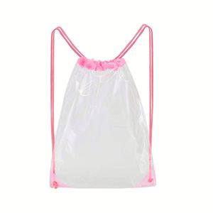 Custom Logo Waterproof PVC Clear Plastic Drawstring Draw <b>String</b> Backpack <b>Bags</b> - Product Image 1