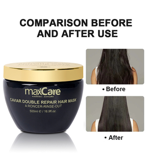 Masque capillaire au <span class=keywords><strong>caviar</strong></span> à la kératine hydrolysée et à l'huile de noix de coco - Crème réparatrice nourrissante et hydratante pour tous types de cheveux - Product Image 2