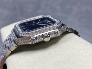 Sang Trọng Cơ khí tinh thể xem siêu chất lượng ETA 330 phong trào 5821 đông lạnh sao hình chữ T kim cương điện dự trữ tuyệt vời PP xem - Product Image 4