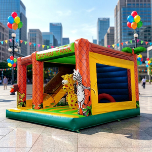WINSUN Parc de jeux gonflable commercial pour enfants, animaux de la forêt, trampoline en PVC, ignifuge et imperméable, installation facile - Product Image 1