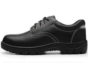 Bota de trabajo de cuero impermeable industrial de alta calidad para hombre, suela de goma con punta de hierro, características de seguridad antideslizantes - Product Image 6