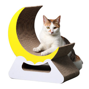 Telaio super-stabile mobilia del gatto ondulato luna-a forma di gatto bordo graffio - Product Image 1